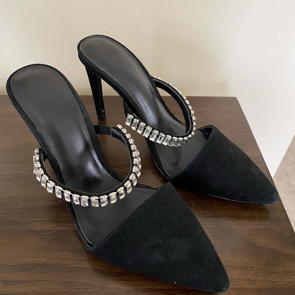 LPA Shoes - REVOLVE LPA Suede with Jewels Heel